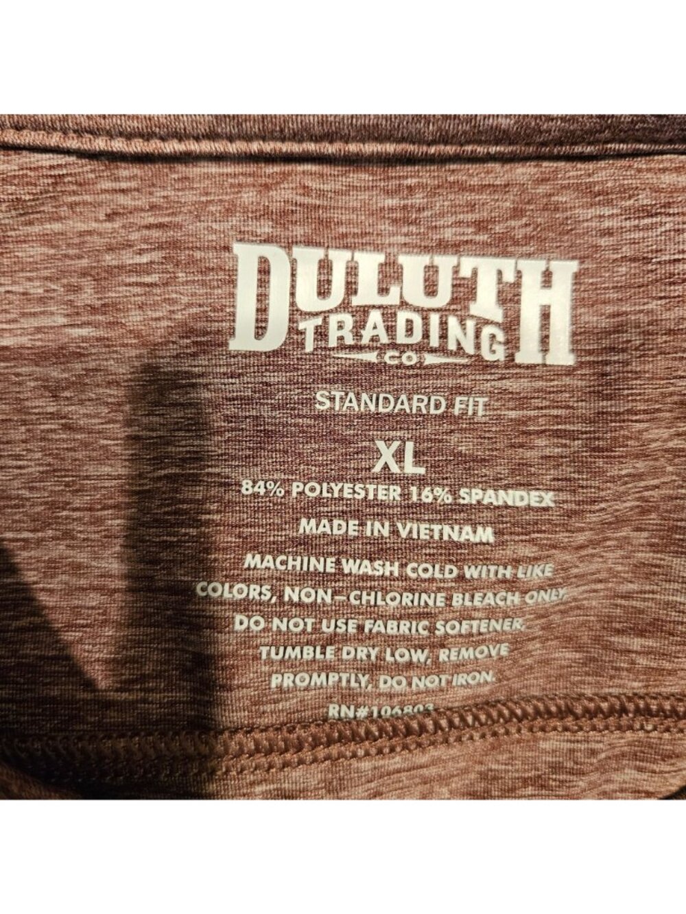 Duluth Trading Co Mens XL Polo Shirt Brown Heather Moisture Wicking golf office - Picture 11 of 13